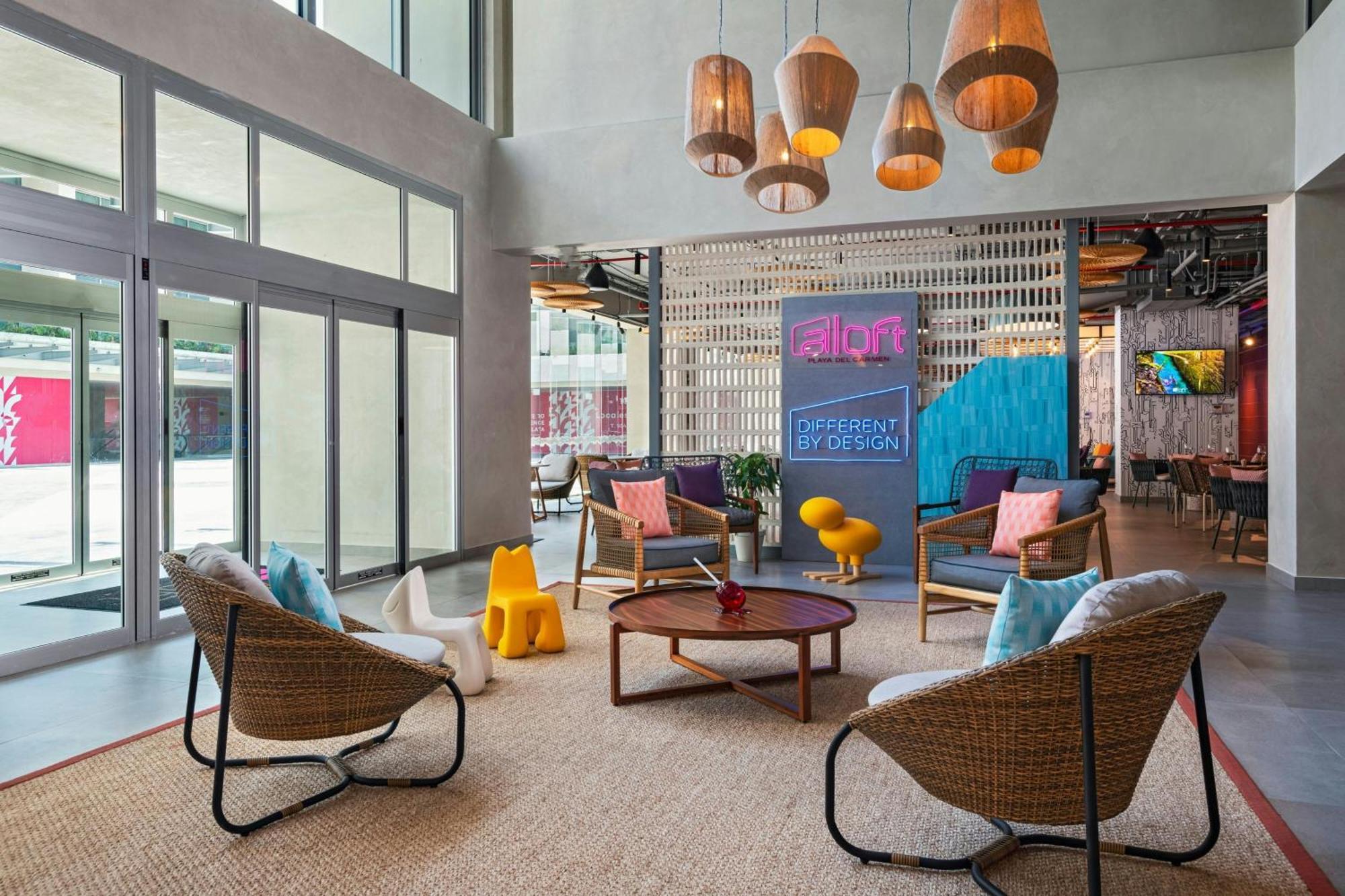 Aloft Playa Del Carmen Hotel Exterior foto The lobby of the hotel
